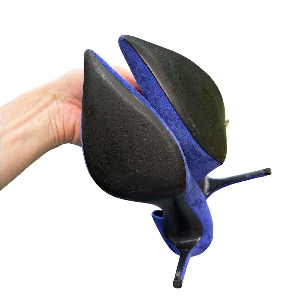 Celine sapphire suede d’orsay heels - Picture 6 of 11